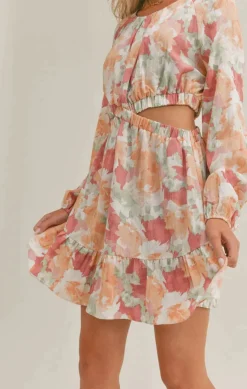 Sage The Label Amalfi Coast Mini Dress-Cranberry Multi|