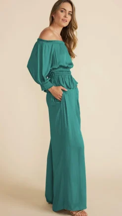 New Minkpink Anya Off Shoulder Blouse-Emerald|