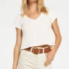 Best Z Supply Ava Rib V-Neck Tee-Bone|