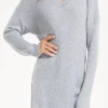 Hot Z Supply Avalon V-Neck Sweater-Heather Grey