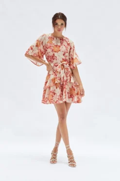 New Minkpink Azar Frill Mini Dress|