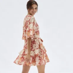 New Minkpink Azar Frill Mini Dress|