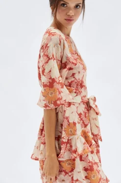 New Minkpink Azar Frill Mini Dress|