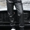 Online RD Style Bella Vegan Leather Jogger-Black|