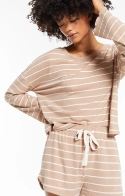 Discount Z Supply Betty Stripe Long Sleeve Top|