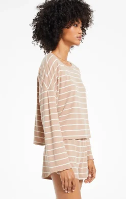Discount Z Supply Betty Stripe Long Sleeve Top|