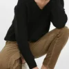 Clearance The Korner Black V-Neck Sweater|