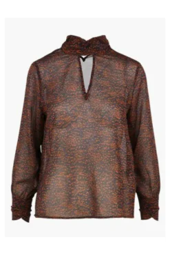 Hot The Korner Blue High-Neck Printed Top|