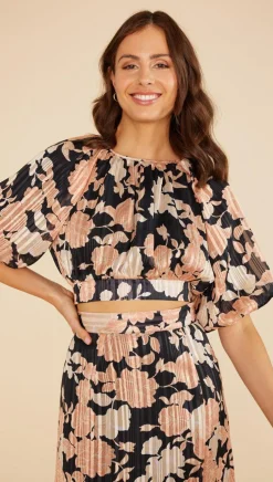 Outlet Minkpink Bonnie Crop Top-Black Multi|
