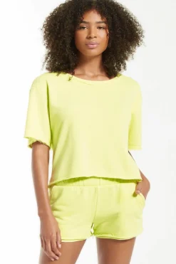 Hot Z Supply Calla Open Back Washed Terry Pullover|