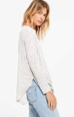 Z Supply Calli Leopard Rib Hacci Cardigan|