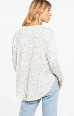 Z Supply Calli Leopard Rib Hacci Cardigan|