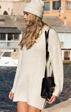 Hot Z Supply Cassie Sweater Dress-Sandstone|