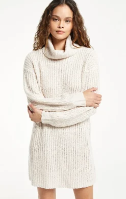 Hot Z Supply Cassie Sweater Dress-Sandstone|