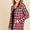 Hot Jack by BB Dakota Check Your Facts Apple Red|