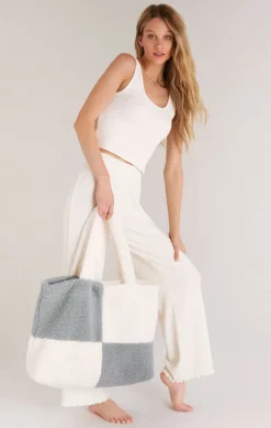 Online Z Supply Checker Sherpa Tote-Sage Ash|