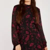Outlet Apricot Chiffon Dress|