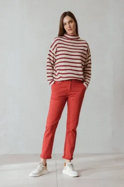 Clearance Indi & Cold Chino Luca Pants-Rojo|