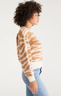 Outlet Z Supply Cloud Striped Sweater-Sandstone|