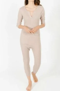 Online Smash + Tess Coffee Time Waffle Romper In Forever Fawn|