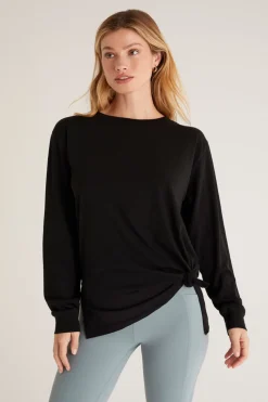 Outlet Z Supply Cool Down Long Sleeve Top-Black|