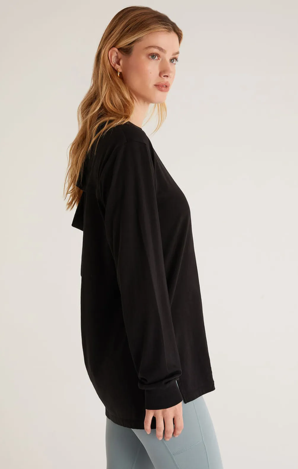 cool_down_long_sleeve_top_SKU49e08d05937e7b6beb10986dc43eeb3c_1.webp Outlet Z Supply Cool Down Long Sleeve Top-Black|