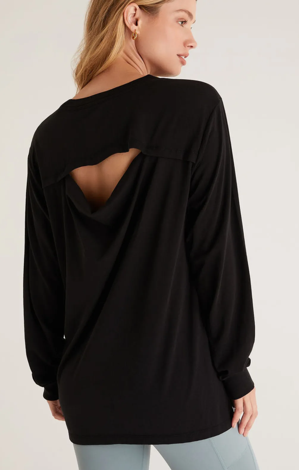 cool_down_long_sleeve_top_SKU49e08d05937e7b6beb10986dc43eeb3c_4.webp Outlet Z Supply Cool Down Long Sleeve Top-Black|
