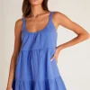 Online Z Supply Danny Gauze Mini Dress-Pacific Blue|