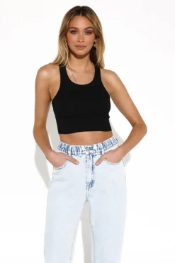 Best Madison The Label Dantae Crop Tank-Black|