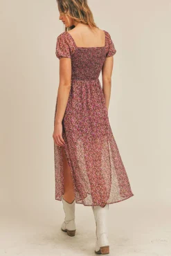Best Sadie & Sage Dear Rosaline Midi Dress-Magenta|