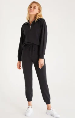Best Z Supply Easy Fleece Sweatpants Jogger-Black|