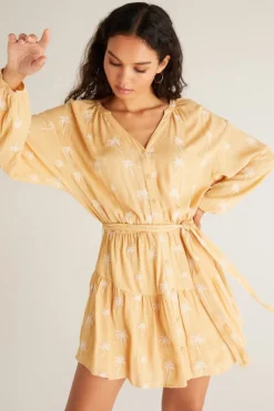 Clearance Z Supply Easy To Love Palm Dress-Wheat|