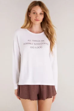 Online Z Supply Eden Coffee Long Sleeve Top-White|