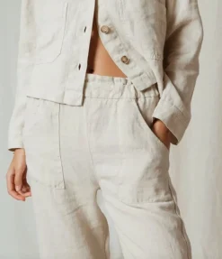 Sale Indi & Cold Elastic-Waist Trousers-Stone Grey|