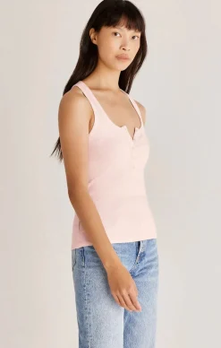 Outlet Z Supply Elle Brushed Rib Tank-Pink Sky|