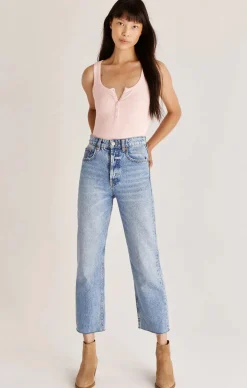 Outlet Z Supply Elle Brushed Rib Tank-Pink Sky|