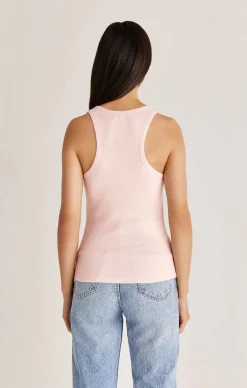 Outlet Z Supply Elle Brushed Rib Tank-Pink Sky|