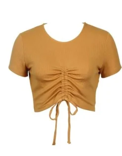 New Minkpink Emery Tee-Mustard|