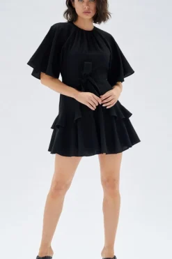 Discount Minkpink Fatima Frill Mini Dress-Black|