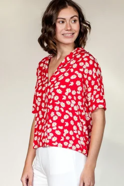 Outlet Pink Martini Floral For Me Top-Red|
