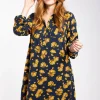 Discount M Italy Floral Navy Dress|