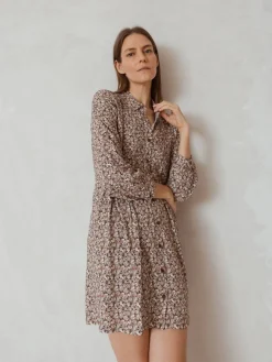 Indi & Cold Floral Shirt Dress-Rosa|