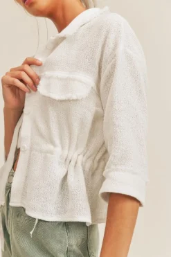 New Sage The Label For A Moment Linen Jacket|