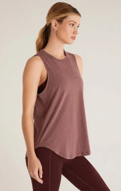 New Z Supply Glow With The Flow Tank-Dark Cola|