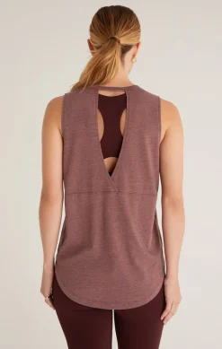 New Z Supply Glow With The Flow Tank-Dark Cola|