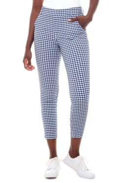 Discount I Love Tyler Madison Gwyneth Gingham Trouser Pant-Blue|Up!
