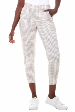 Discount I Love Tyler Madison Gwyneth Gingham Trouser Pant-Tan|Up!