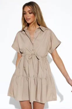 Hot Madison The Label Hamilton Dress-Beige|