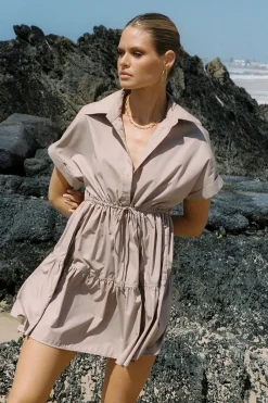 Hot Madison The Label Hamilton Dress-Beige|