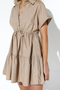 Hot Madison The Label Hamilton Dress-Beige|